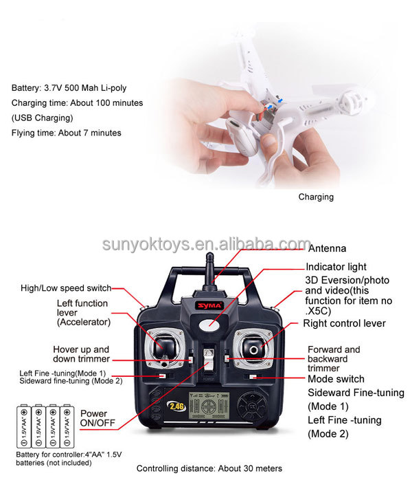 熱い販売の! symax5c2.4g4chのリモートコントロールカメラ付きquadcoptersymax5chdビデオ問屋・仕入れ・卸・卸売り