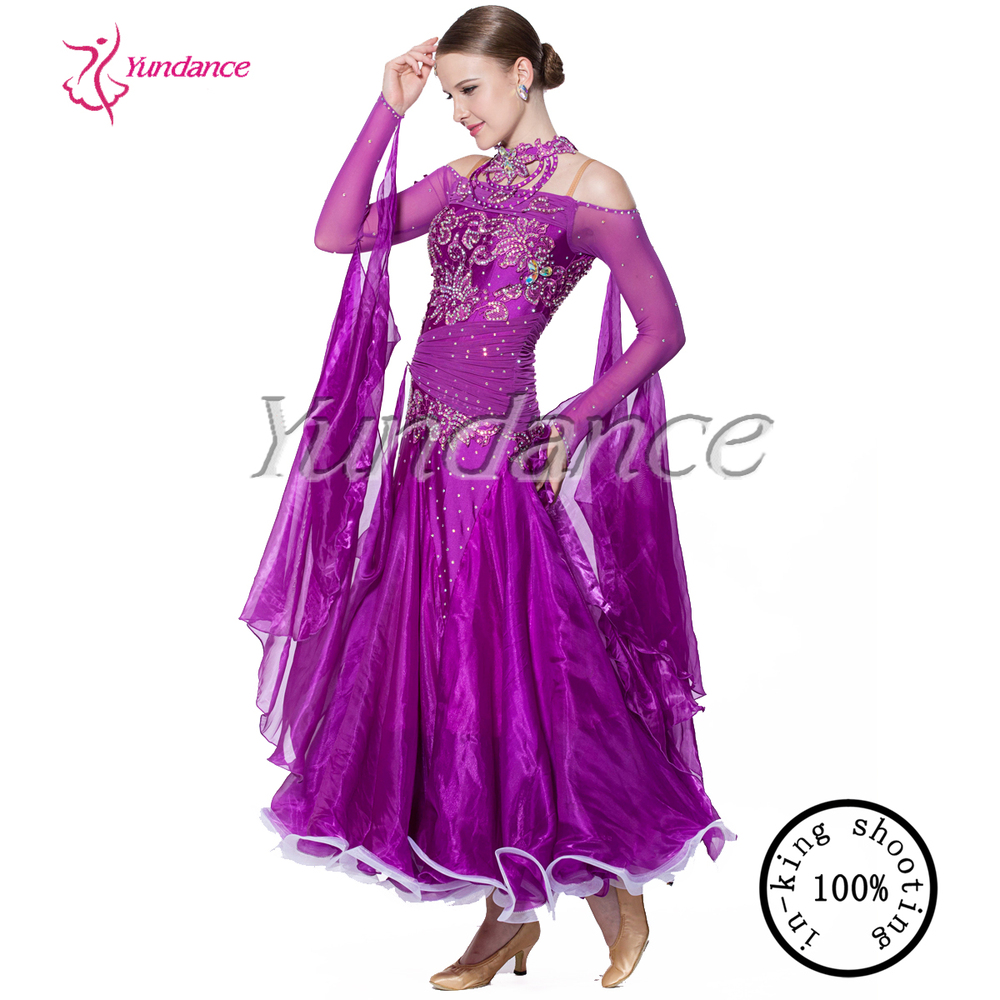 ファッション紫色2015社交ダンスドレスから中国b-10336仕入れ・メーカー・工場