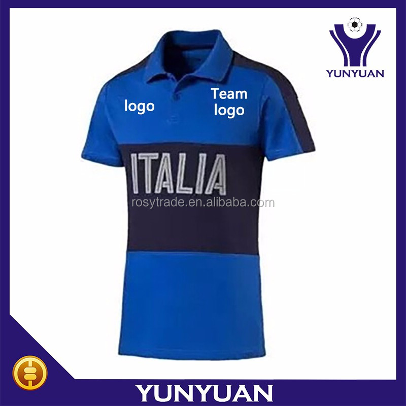 昇華印刷2016イタリアクラシックスblueポロtシャツサッカーユニフォーム仕入れ・メーカー・工場