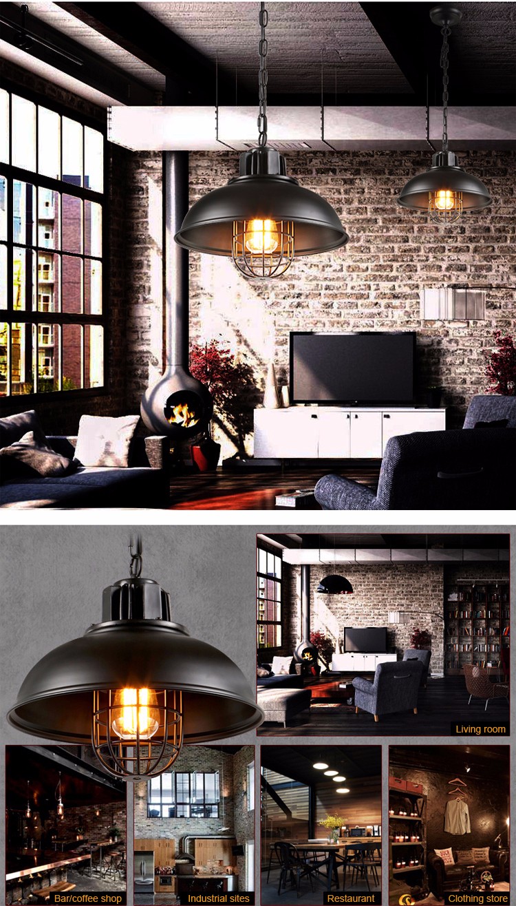 Antieke zoek industriële ontwerp hanglamp kroonluchter voor ...