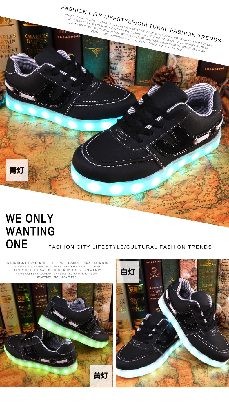 新しいledライトアップ子供靴led usb充電ランニングカジュアル子供靴仕入れ・メーカー・工場