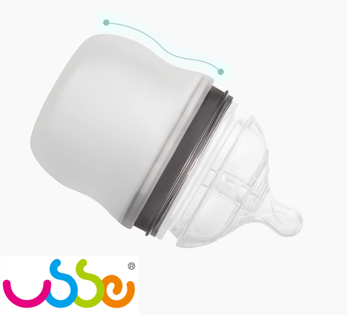 USSE AMAZON hot selling Natural Feel Silicone Baby Bottle, 5 Ounces