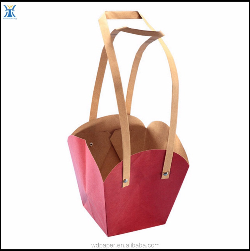 cheap christmas brown kraft paper gift bags wholesale in chin