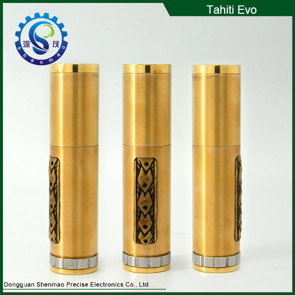 Wholesales ecig 1:1 clone Tahiti Evo mod brass mechanical Tahiti mod