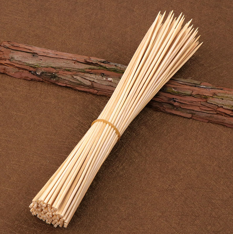 Flat Thin Bamboo Sticks For Massage Price Package Bbq Skewers 250mm Box Disposable For Sale