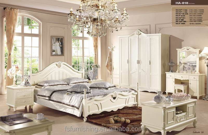 革張りのヘッドボードベッドアンティークフレンチjhy818/koreanスタイルの白い木製ベッドルーム家具/bedrrealibabaのイタリアの手カービングセット仕入れ・メーカー・工場