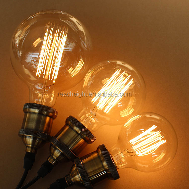 アンティークエジソンのスタイル電球g125スパイラル炭素電球のフィラメント仕入れ・メーカー・工場