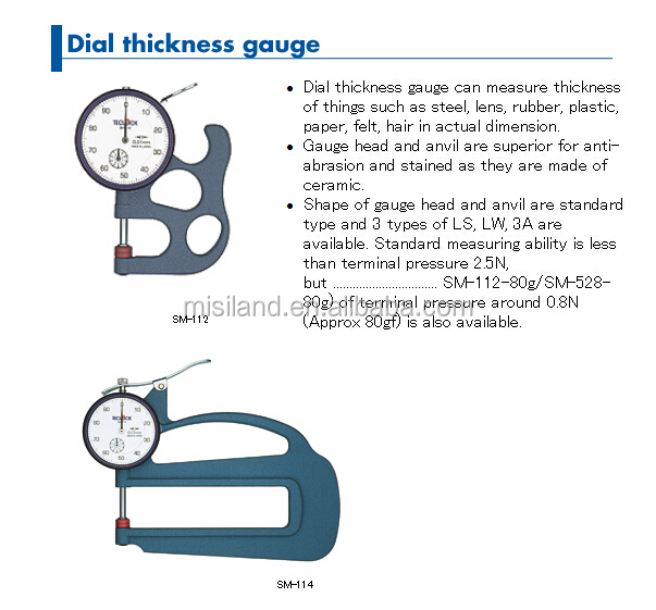 オリジナルteclock厚さ計とデュロメーター( 厚さを測定、 インクジェットメディアの)仕入れ・メーカー・工場