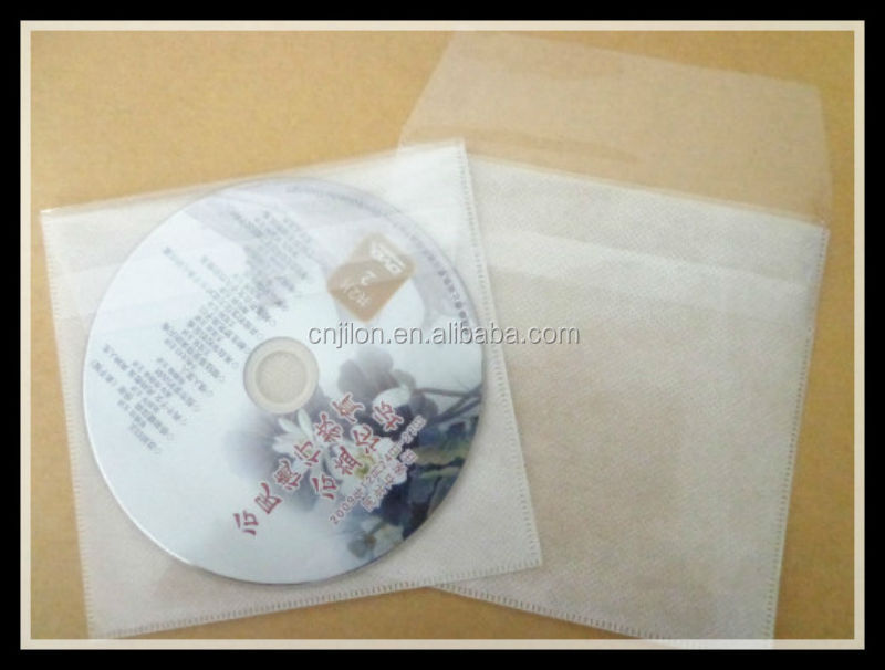 明確なpp不- 織2ディスクcdスリーブ/cddvdバッグフラップ問屋・仕入れ・卸・卸売り