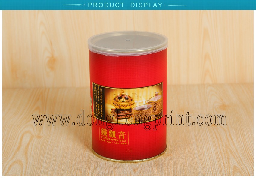ホット販売レッド紙茶箱でクリア蓋上販売DH1098 #仕入れ・メーカー・工場