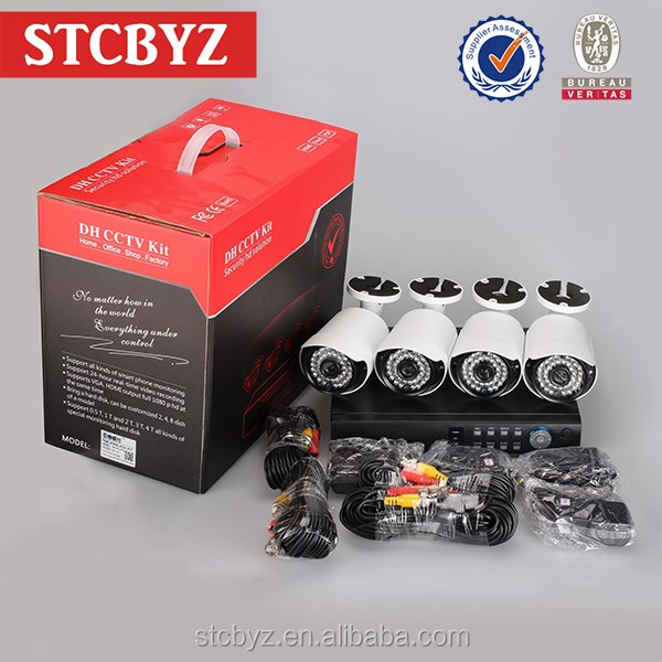 Outdoor using bullet camera 4 channel 1080p cheap cctv dvr kit