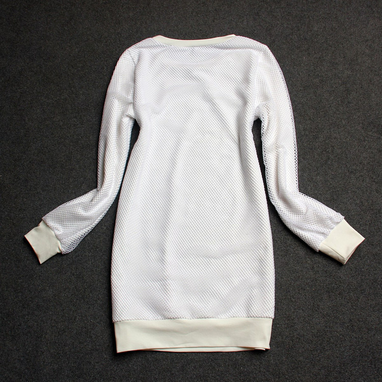 女性の長い袖セレブ風に印刷パッチワークメッシュ綿毎日2014年ファッションドレス問屋・仕入れ・卸・卸売り