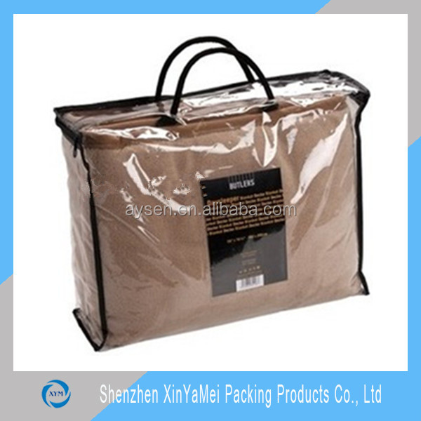 new transparent pvc quilt packing bag for packing quilt