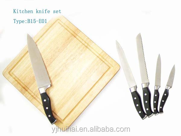 新しい!! 日本の包丁セット/木製ハンドルの包丁とまな板セット問屋・仕入れ・卸・卸売り