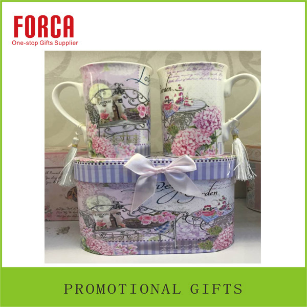 中国のセラミックコーヒーマグのギフトを持つbox2セラミックカップセット仕入れ・メーカー・工場