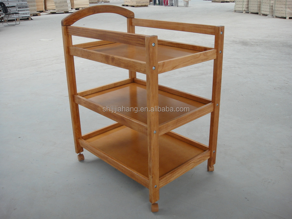 木製古典的な3層の赤ん坊の変更テーブル仕入れ・メーカー・工場