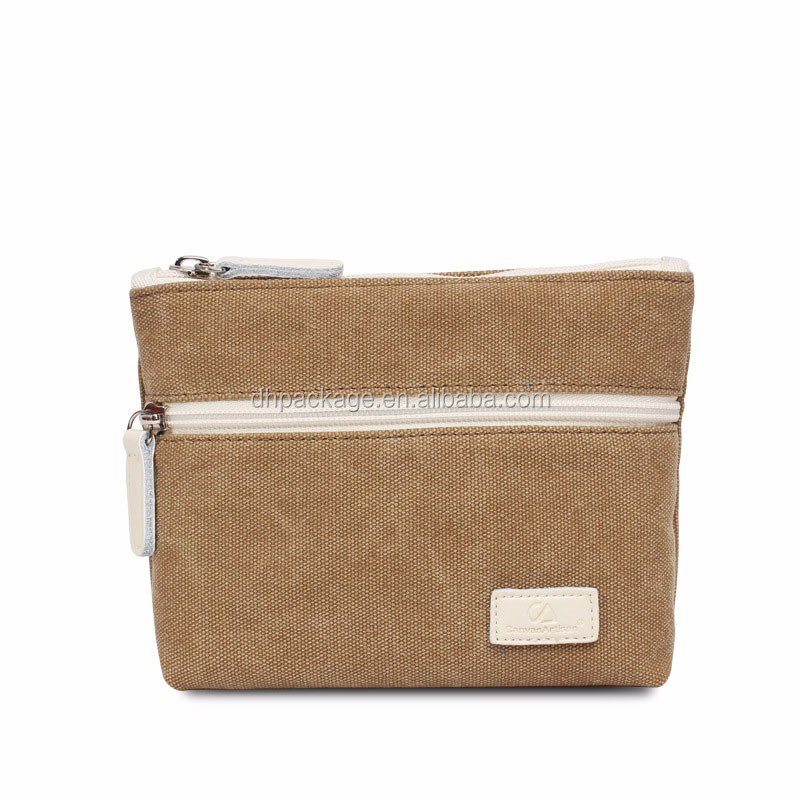 High Quality Direct Manufacturer Custom Canvas Cotton Zipper Pouch