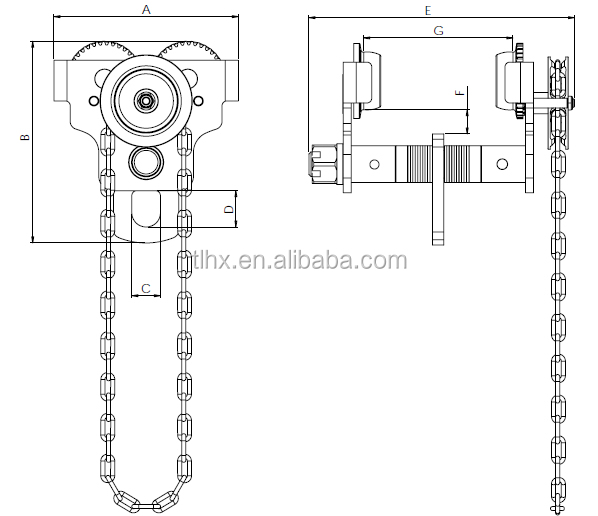1 Ton Beam Trolley Chain Driven Monorail Beam Trolley For Stage Buy