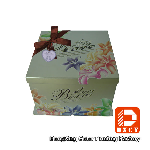 Glossy lamination sturdy corrugated wedding cake box