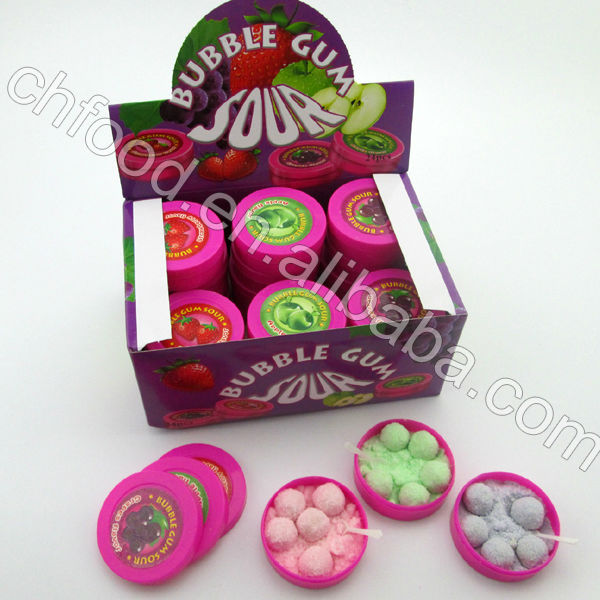 Sour Bubble Gum With Powder
