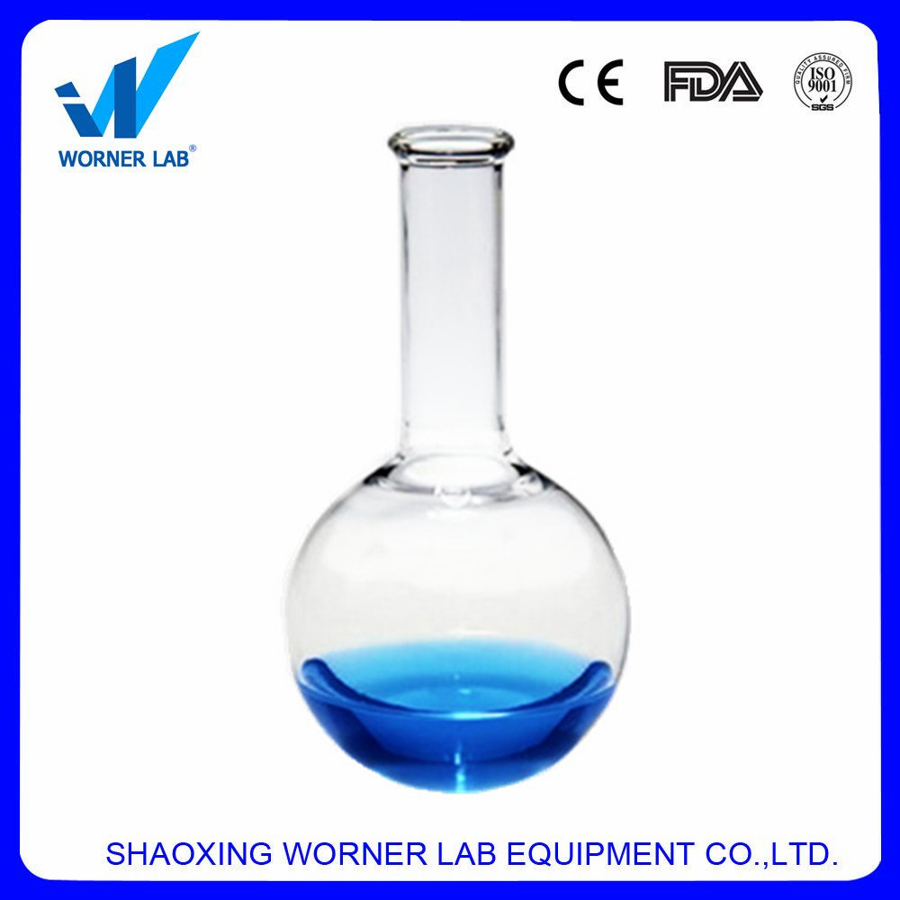 Laboratory glass measuring cylinder