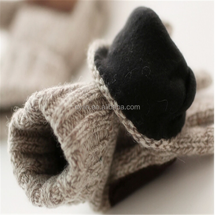 熱い販売の男性暖かい手袋指なし手袋ウール混紡フラップカバー仕入れ・メーカー・工場