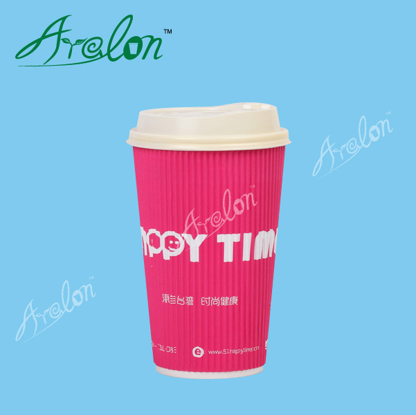 Customer Printed double wall coffee paper cup for hot drinking