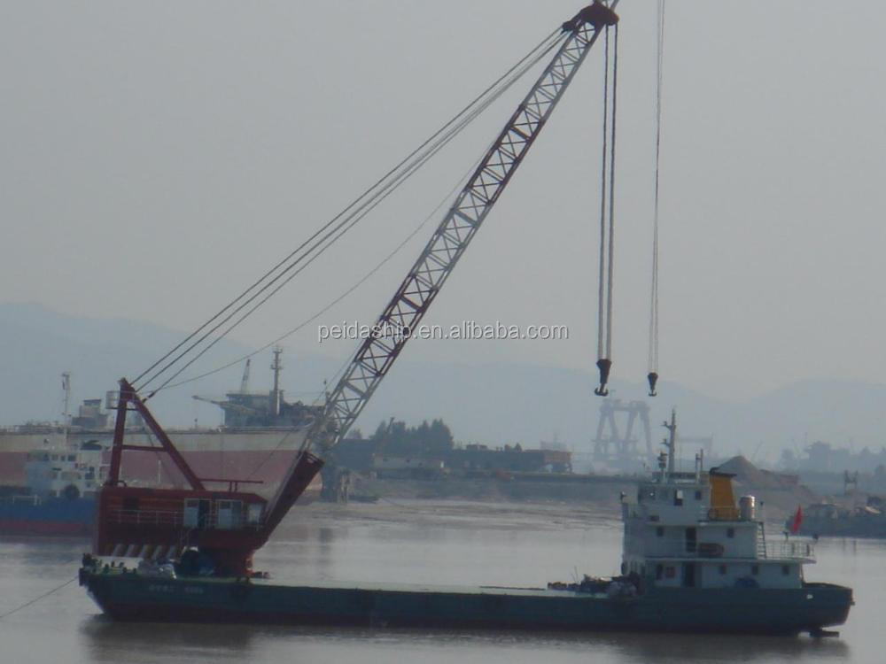 120t floating crane and crane barge from yard