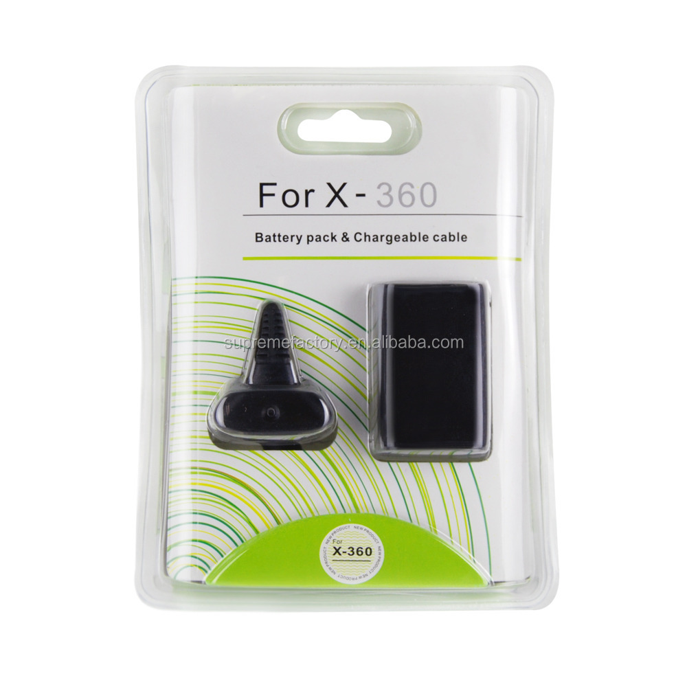 USB充満ケーブルの無線コントローラーの黒のXbox 360の再充電可能なパックのため問屋・仕入れ・卸・卸売り