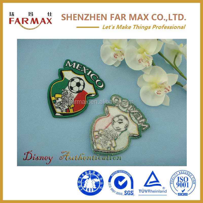カスタマイズされた刺繍2014年farmaxエンブレムメタルキーリング付き仕入れ・メーカー・工場