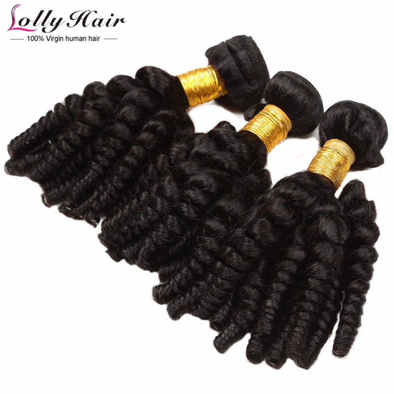 7A Peruvian Afro Curly Virgin Hair Weave 3 Bundles 300g Human Hair Extension