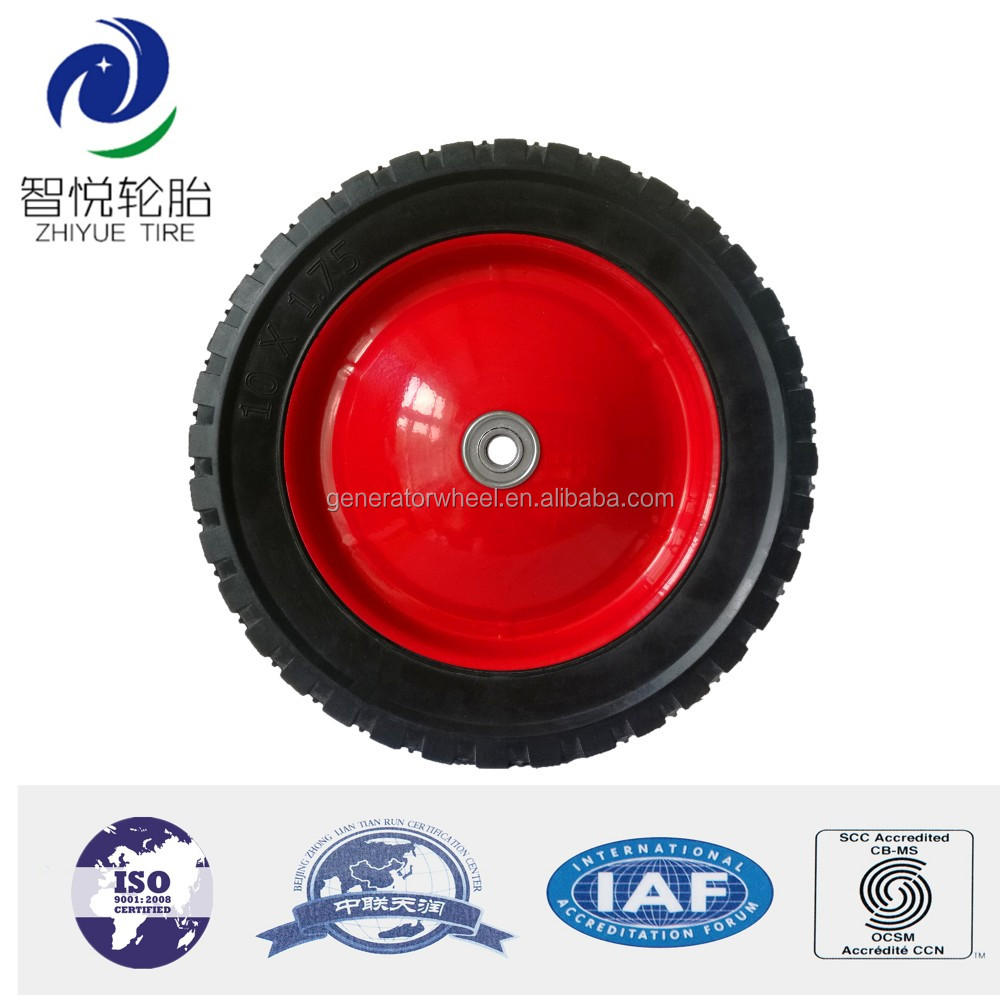 Solid Rubber Wheels Tires 10x1.75 For Garden Cart,Barrow,Garden Trailer