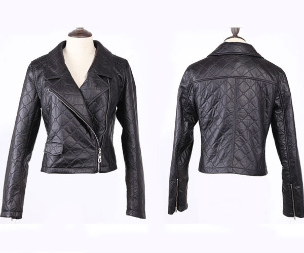 最新のファッションシープスキン黒女性の革のジャケット仕入れ・メーカー・工場