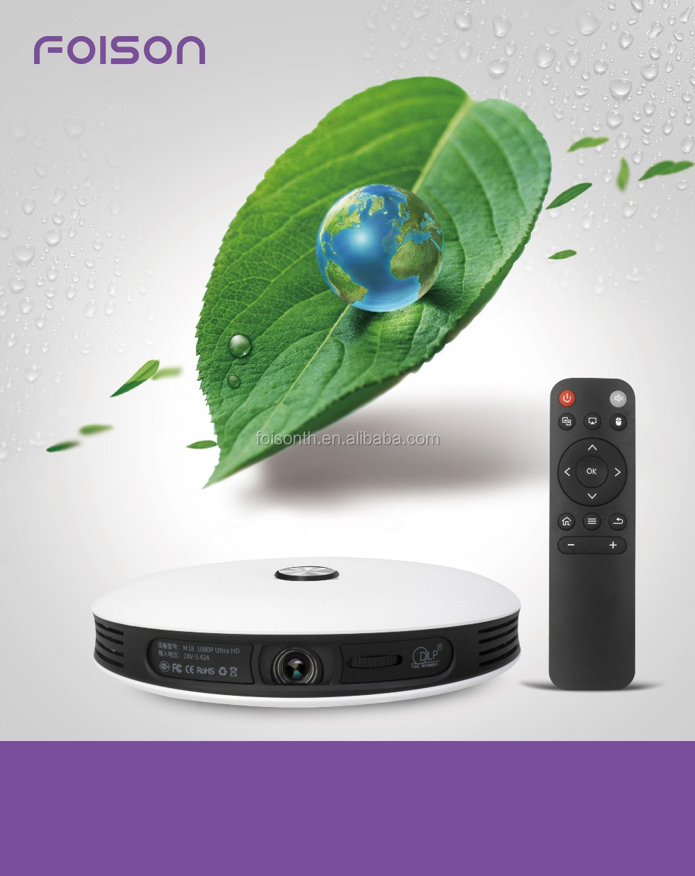 Full HD WiFi 3D Mini Smart Pocket Multimedia Projector for Home/Office/Church Projector