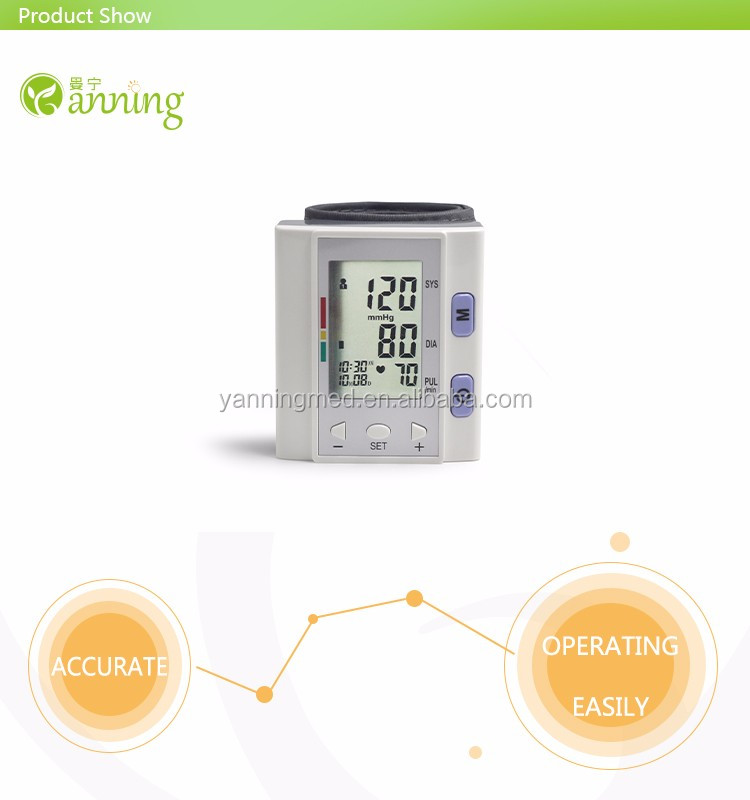 Superior quality ce rohs fcc approval wrist type backlight blood pressure monitor,blood pressure monitor wrist cuff