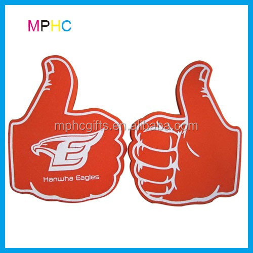 Popular Fans Cheering Item Thumb Up Sponge Foam Hand Foam Finger Buy Thumb Foam Finger,Foam