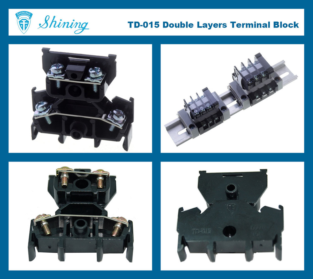 Td-015m3ネジdinレールマウント端子台papeppダブルデッキ仕入れ・メーカー・工場