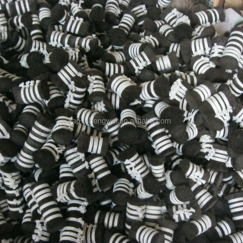 Chinese washed black single drawn horse mane