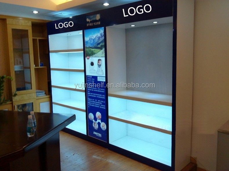 Optical Shop Display Cabinet Modern Counter Design Glossy Black