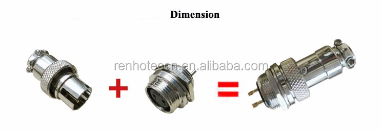 16MM reverse assembling 4pin circular connectors