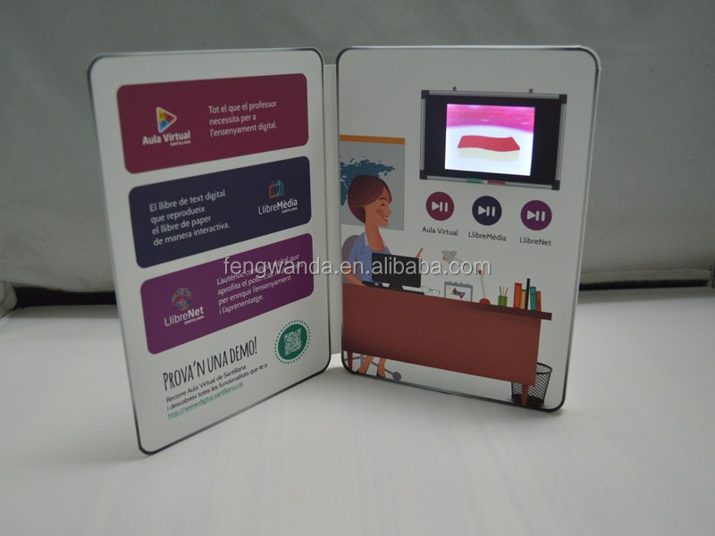 Mp4液晶画面招待ビデオプレーヤーグリーティングカード用プロモーション広告上ビジネス仕入れ・メーカー・工場