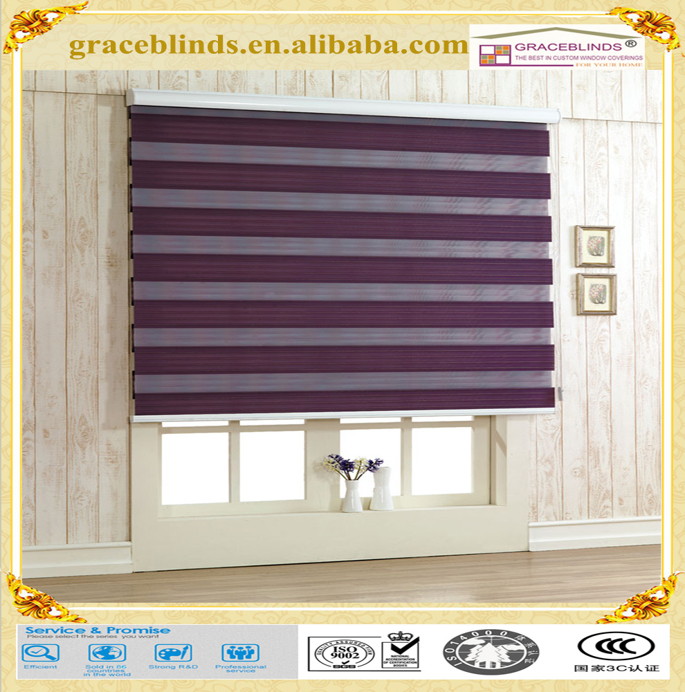zebra blinds with curtains
