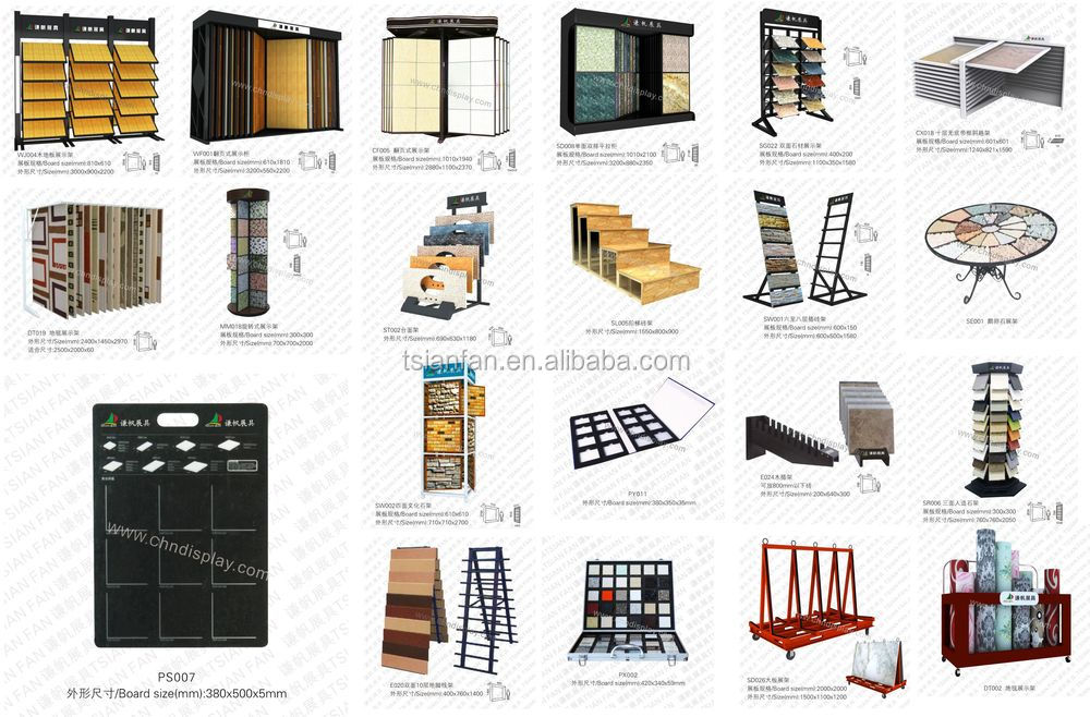 Stone sample display tower