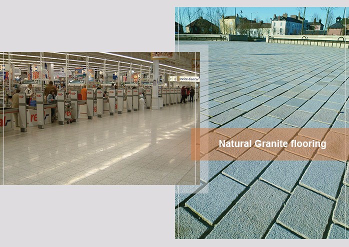 Natural granite paving stone