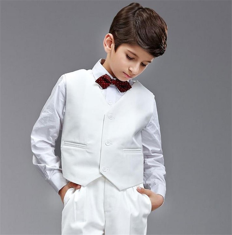 高品質韓国スタイル学童パーティー花男の子セットファッション男の子白スーツ仕入れ・メーカー・工場