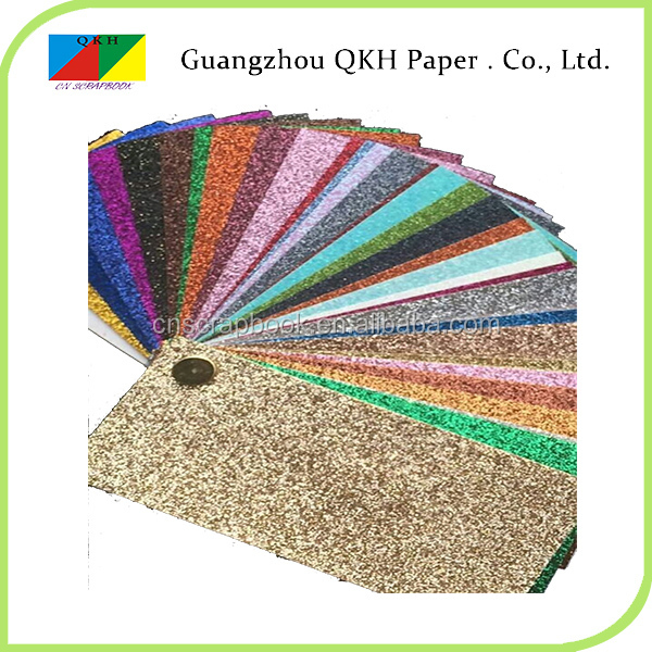 2015 New Wide Decorative Glitter Card Stock Paper Glitter Paper For