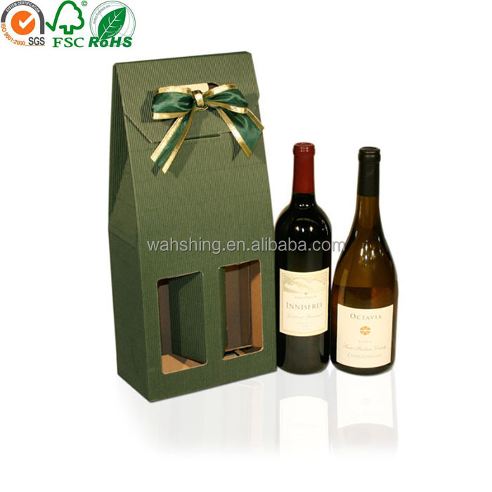 Lid and base luxurious red wine box and glasses with a white insert mould