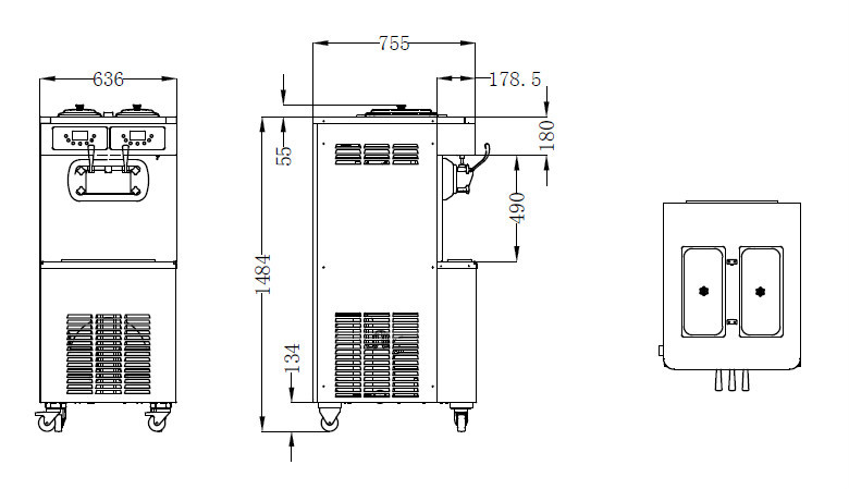 Pasmo S520Fギアポンプコンバータシステムソフトアイスクリームマシン仕入れ・メーカー・工場