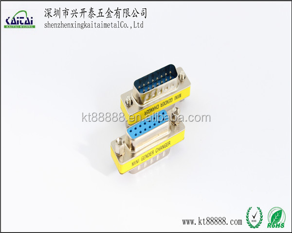 オス→メスdb15d-subミニジェンダーチェンジャーコネクタ仕入れ・メーカー・工場