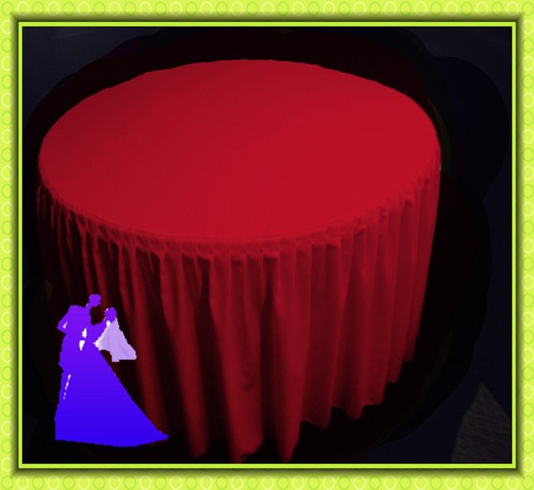 新しい到着の売れ筋2015ポリエステル結婚式のためのラウンドテーブルのスカート仕入れ・メーカー・工場